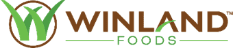 Winland Foods logo with green W emblem